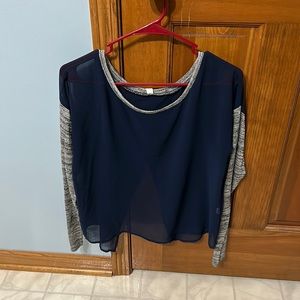 Mesh open back long sleeve